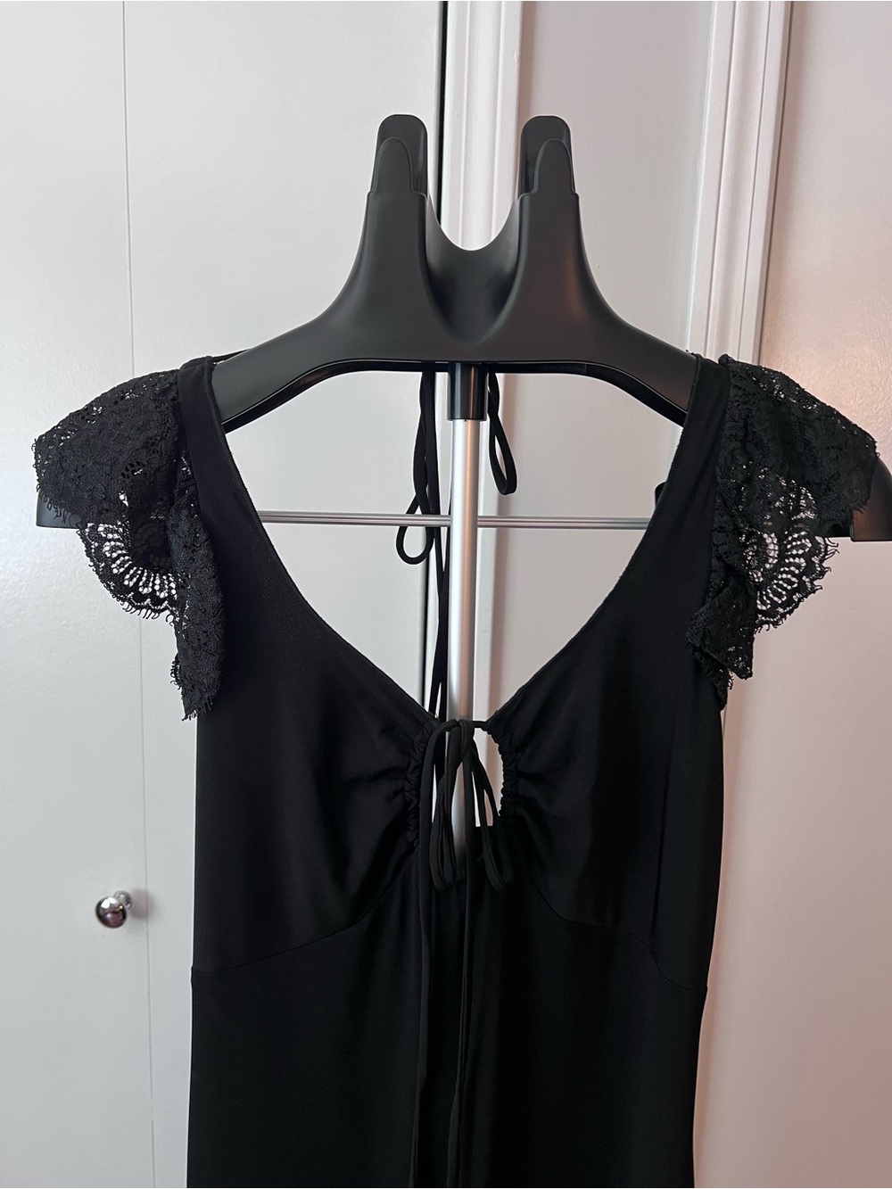MODA International Black Lace Cap Sleeve Midi Dress - Picture 2 of 5